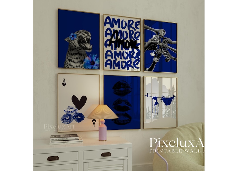 Navy Blue Poster Set