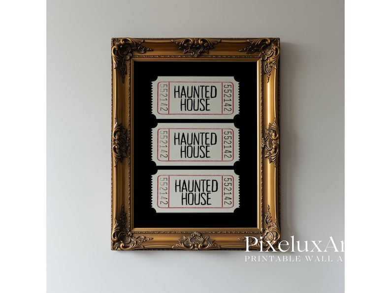 Haunted House Ticket Wall Art