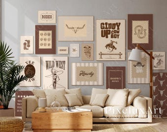 130+ Western Wall Art Set, Cowboy Nursery Boys Decor, Rodeo Printable Gallery, Ranch Country Posters, Yeehaw Wild West Art Bundle, image 6