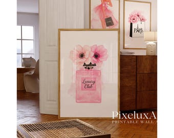 Pink Fashion Watercolor Art Prints: Paris Glam Decor (Digital Download), image 6