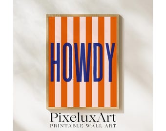 Howdy Poster, Western Wall Art, Howdy Print, Southwestern Art, Retro Typography Print, Vintage Western Art, Cowgirl Aesthetic, Country Home, image 11