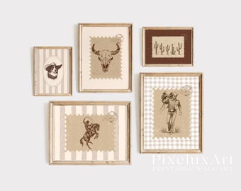 Western Gallery Wall Set of 18 | Cowboy Printable Wall Art | Rustic Ranch Decor | Vintage Rodeo Posters | Country Home Print Set, image 5