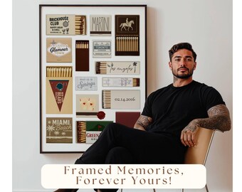 Custom Matchbook Poster – Personalized Matchbox Art, Matchbook Anniversary Gift, Vintage Matchbook Print, Digital Matches Print, Unique Gift, image 5