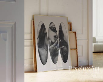 Set of 6 Trendy Black and White Gallery Wall Art, Fashion XOXO, NYC Poster, Ciao, Skateboard Print, Aesthetic Chic Apartment Decor, image 7