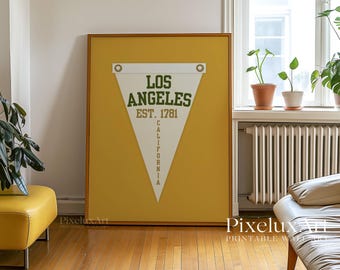 Custom City Pennant Flag, Vintage Pennant Custom Wall Art, Personalized Pennants Flags, Retro Collage Wall Art, Trend Dorm Room Decor, image 4