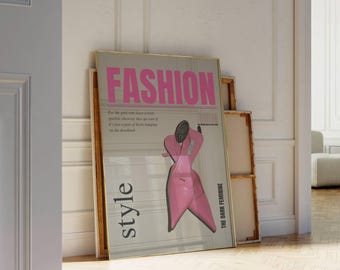 Trendy Collage Apartment Print, Black And White Y2k Fashion Print, Feminist Pink Stylish And Cool Girl Aesthetic Art for Teen & Dorm Room, image 5
