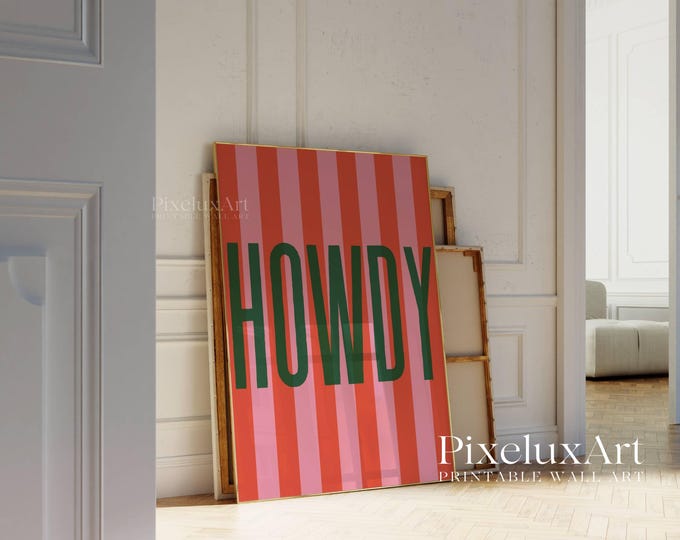 Howdy Poster, Howdy Decorations, Howdy Print, Howdy Wall…