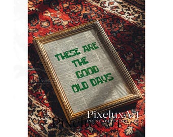 These Are the Good Old Days Print, Vintage Newspaper Aesthetic Wall Art, Retro Typography Poster, Old Newspaper Print, Trendy Home Print, image 4