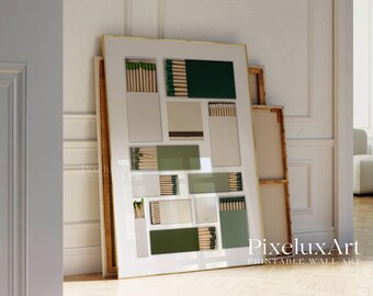 Sage Green Matchbook Canva Template • DIY Custom Matches Poster • Personalized Matchbox Digital Download • Editable Matchbook Blank Art Gift, image 9