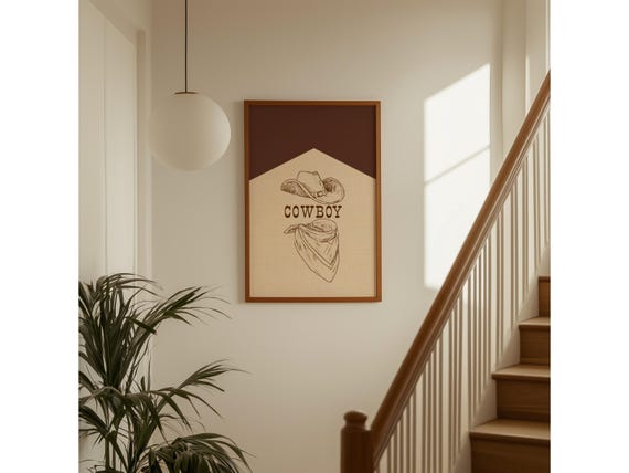 Cowboy Wall Art Print