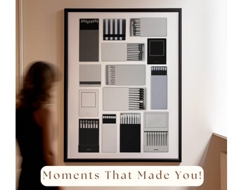 Black & White Matchbook Canva Template • DIY Custom Matches Poster • Personalized Matchbox Digital Download • Editable Matchbook Blank Art, image 3