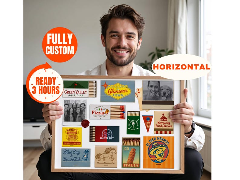 Horizontal Custom Matchbook Art