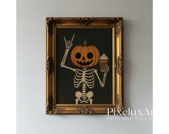 Halloween Wall Art Bundle Set of 18 – Spooky Ghosts, Pumpkins, Skulls & Haunted House Print, Halloween Fall Gallery Set for Seasonal Decor, image 7