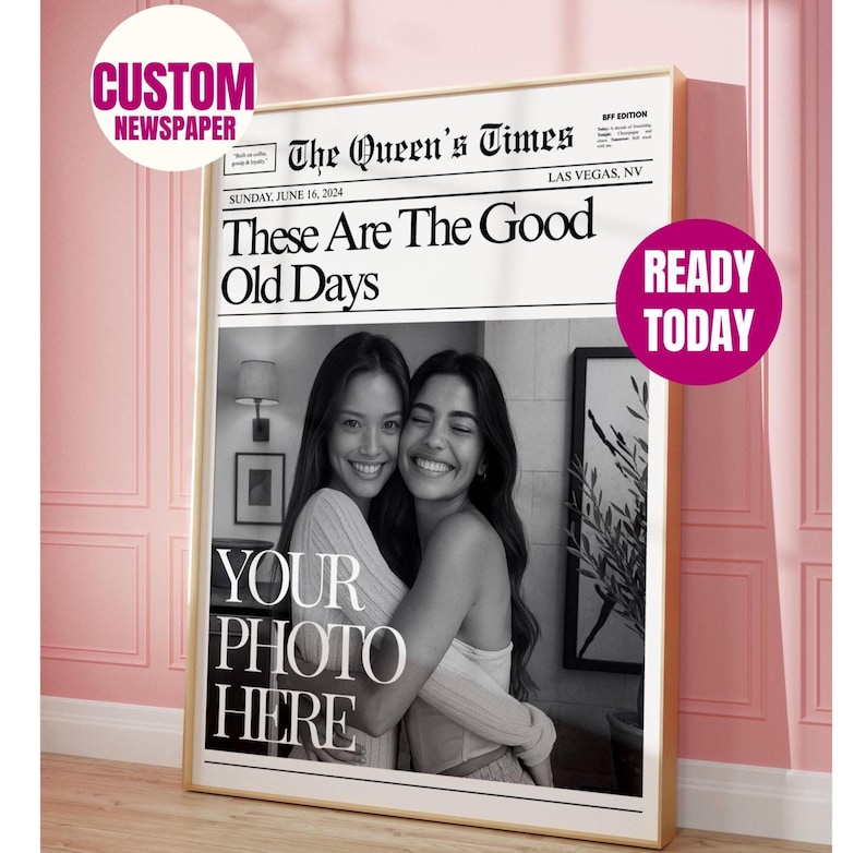 Custom Newspaper Print for Best Friends