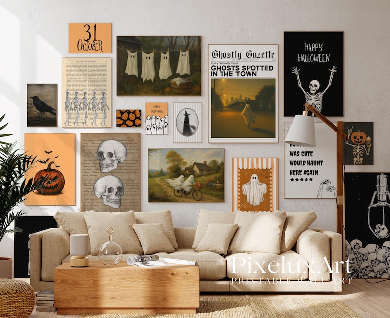 Halloween Wall Art Bundle Set of 18
