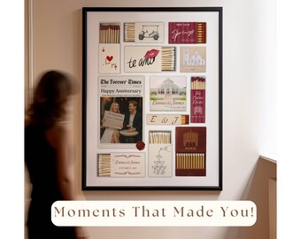Matchbook Art Template Canva • Anniversary Canva Matchbook Template DIY • Custom Matchbox Template Gift for Him, Her, Birthday & Anniversary, image 9