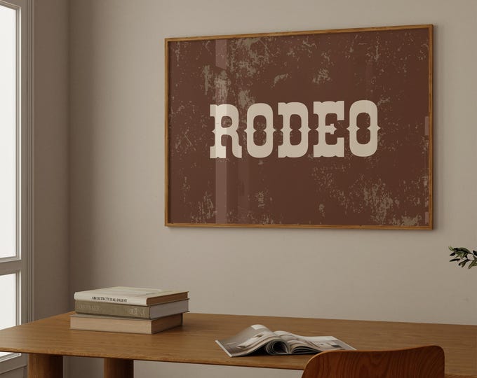 Howdy Wall Art | Cowboy Typography Print | Rustic Country…