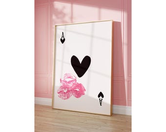 Pink Leopard Poster Set of 3, Stockholm Fashion Wall Art, Trendy Girl Room Decor, Ace of Hearts Print, Chic Pink Aesthetic Gallery Wall, image 6