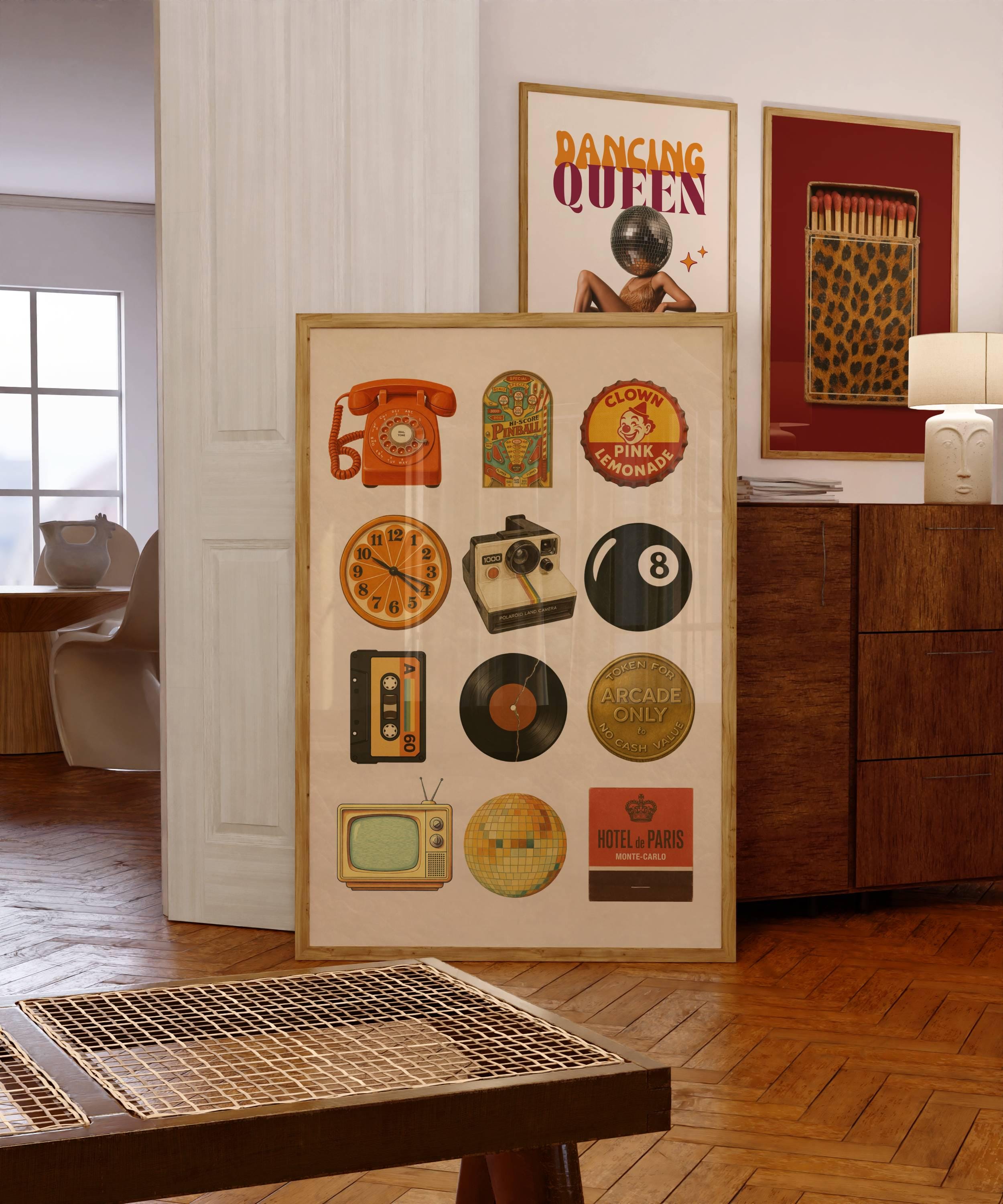 Wall art vintage 1970s - Etsy 日本