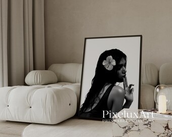 Stockholm Style Wall Art Set, Black and White Fashion Poster Trio, Leopard Woman Print Bundle, Scandinavian Modern Decor, image 7