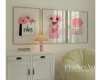 Pink Fashion Watercolor Art Prints: Paris Glam Decor (Digital Download), image 5