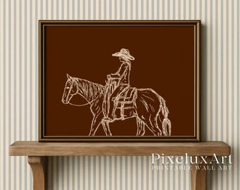 Cowgirl Wall Art | Western Female Cowboy Print | Rustic Farmhouse Decor, Rodeo Girl Poster, Country Western Wall Art Print, image 4