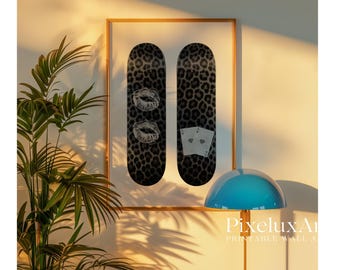 Retro Gallery Girly Prints – 6 Trendy Posters, Leopard Decor, Trendy Aesthetic Prints, Y2K Dorm & Apartment Decor, Black And White Funky Art, image 5
