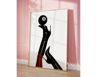 Retro Gallery Girly Prints – 6 Trendy Posters, Leopard Decor, Trendy Aesthetic Prints, Y2K Dorm & Apartment Decor, Black And White Funky Art, image 3