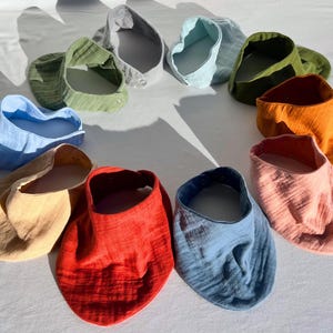 Handmade 4-Layer 100% Cotton Muslin Baby Bib Set – Waterproof Bandana Drool Bibs for Boys & Girls – Perfect Muslin Bib Gift for Baby Showers