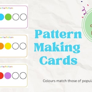Cartes d'invite de création de patrons - Ensemble d'activités imprimables préscolaires