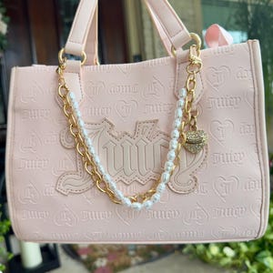 Pearl purse chain, pearl bag chain, bead chain for bag, bag chain, pearl bag accessory, purse chain, pearl chain for bag, colorful bag charm