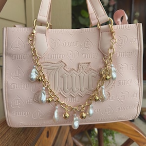 Pearl purse chain, pearl bag chain, bead chain for bag, bag chain, pearl bag accessory, purse chain, pearl chain for bag, colorful bag charm