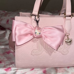 Bow bag charm, bow charm for bag, Bow charm, ribbon charm, Ribbon Balletcore Bow Bag Charm, ribbon bag accessories, ribbon accessories