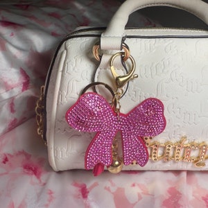Ribbon keychain, bow key holder, ribbon key holder, bow keychain, ribbon bag charm, Ribbon Balletcore Bow Bag Charm, ribbon bag accessories
