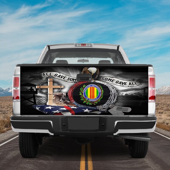Vietnam Veterans Truck Tailgate Decal, All Gave Some Tailgate Wrap, Christian Car Accessories, Tailgate Sticker Decal, Tailgate Wrap