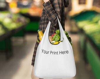 Custom Design 3 Pack of Grocery Bags - Personalized Design 3 Pack of Grocery Bags - Custom Grocery Bags - Custom Gifts For Her - Your Design