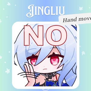 Honkai Star Rail Jingliu No, Hand-Drawn Cute Emote Twitch, Emote Streamer, Discord