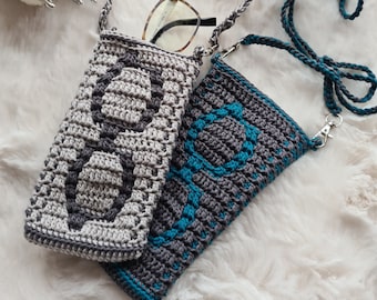 Crochet pattern for a glasses case/bag/storage bag/eyeglass bag/shoulder bag/sunglasses/reading glasses