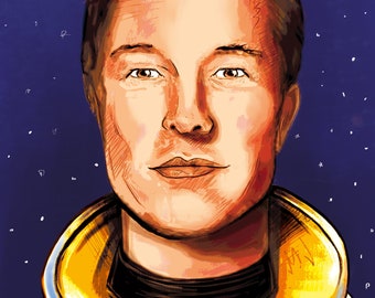 Elon Musk illustration