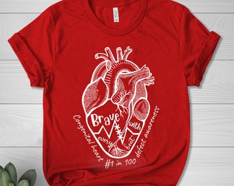 Chd Awareness Shirt, Anatomical Heart Shirt For Warrior, Heart Disease Month Awareness Tshirt, Cardiology Heart Patient, Chd Shirt BYB558