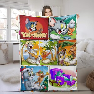 Tom Jerry Blanket Etsy
