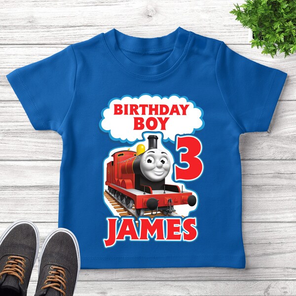 Thomas and Friends Birthday Shirt, Birthday Boy Shirt, Custom Birthday Shirt, Thomas The Train Shirt, Birthday Party Shirt CYH222