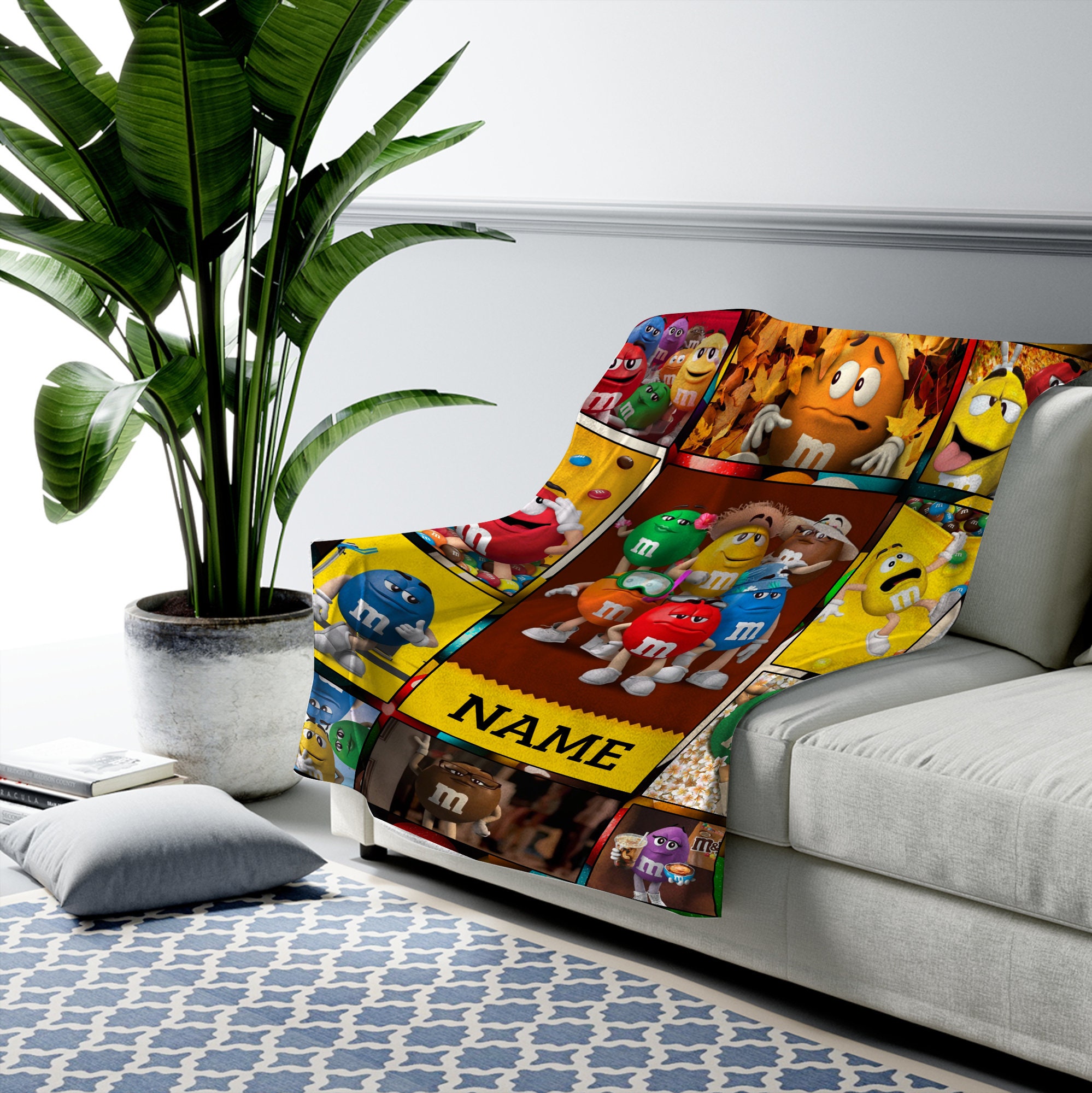 Personalized M And M Blanket, M&M's World Fleece Blanket
