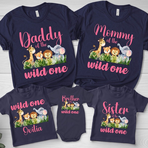 Family Safari Floral Birthday Shirt, Wild Thing Birthday, Wild One Family Birthday Tee,Matching Family Wild One Tee,Too Wild,Wild One VNXV12