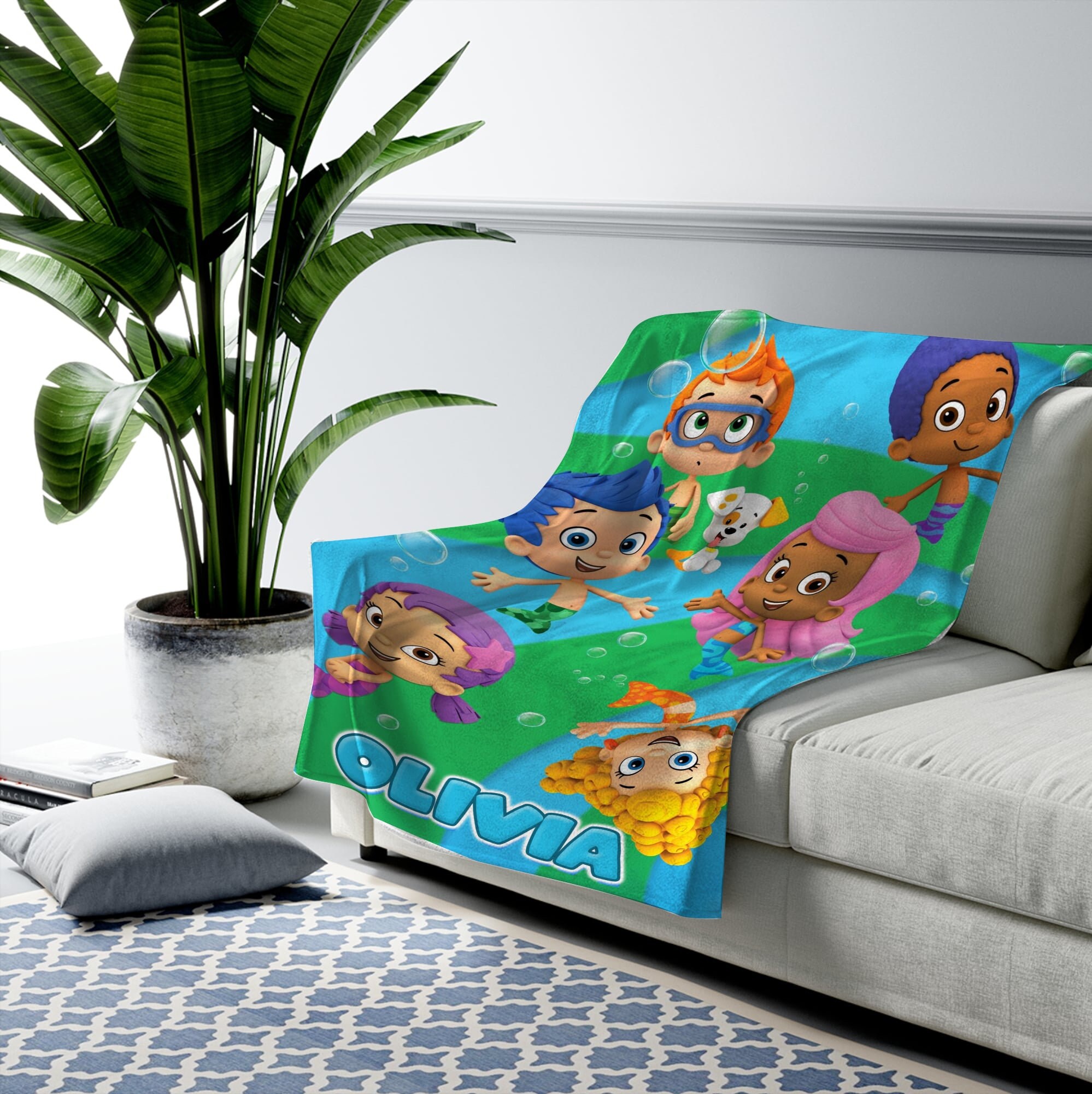 Customized Bubble Guppies Blanket, Bubble Guppies Fleece Blanket
