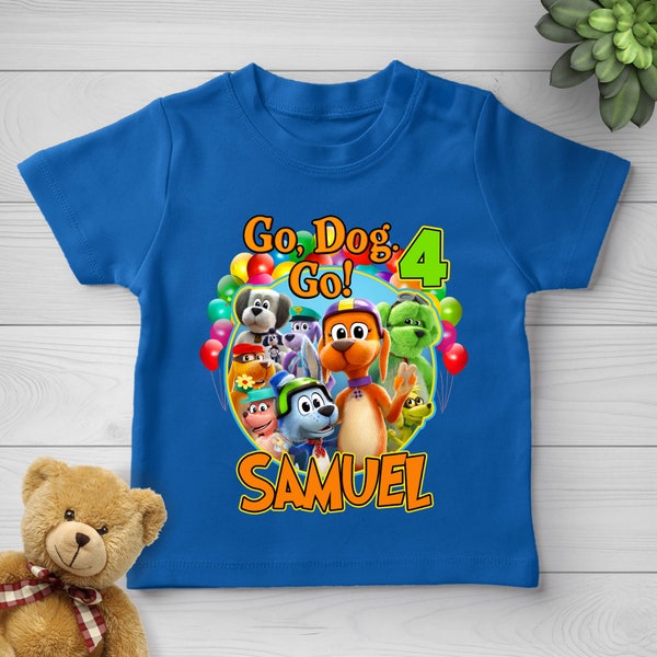 Personalized Dog Squad Adventure Birthday Family Matching Tee,Dog Birthday Boy Tee,Birthday Party Gift For Kids,Movie Cosplay Costume BYCU14