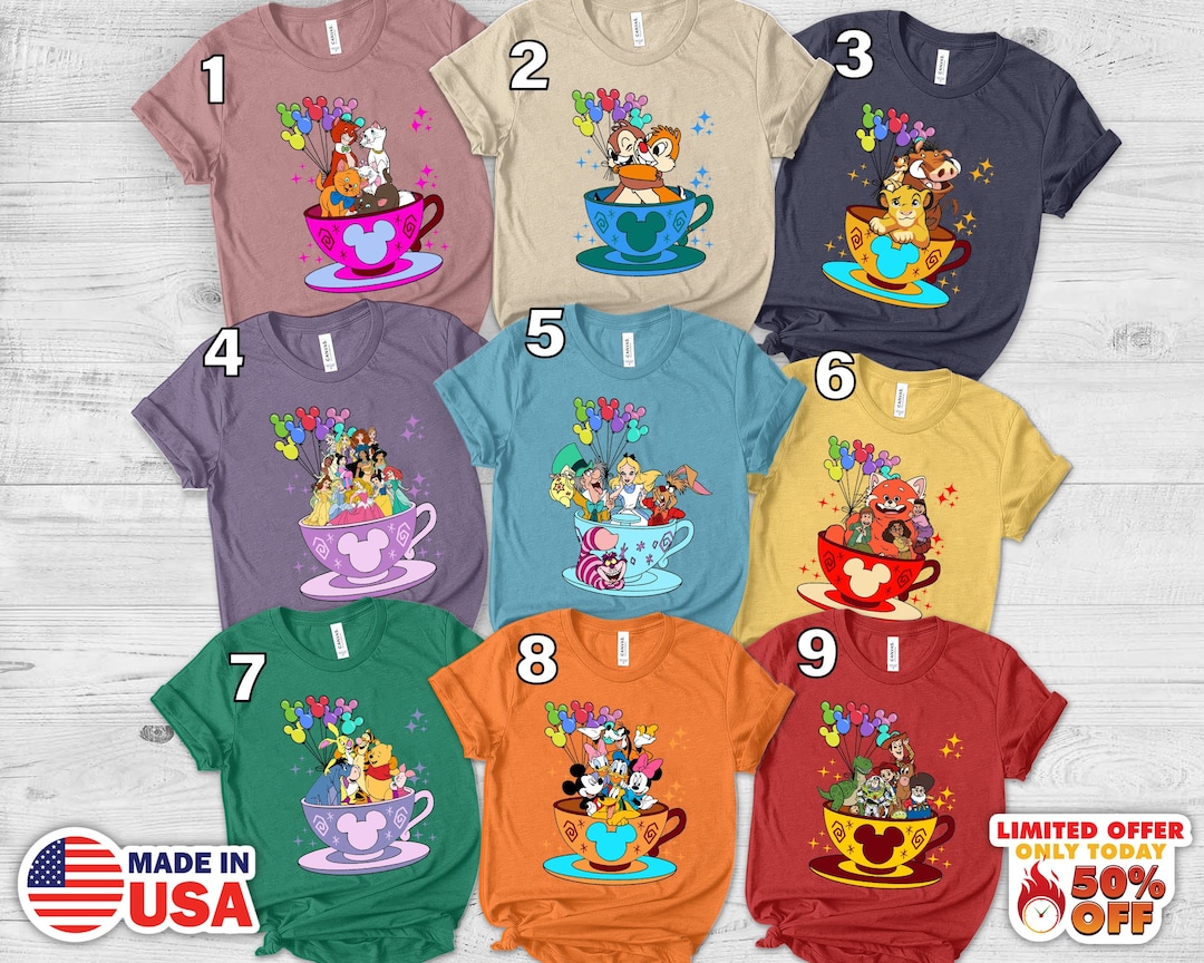 Disney Teacup Shirt, Castle Tea Cup Party Tee,tea Party,tea Cup Toy Story,cup of Winnie the Pooh