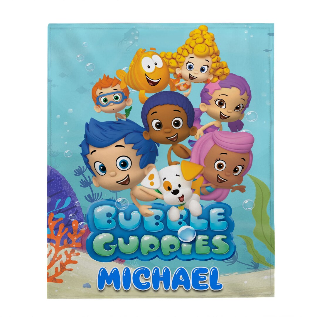 Customized Bubble Guppies Bedding Decor, Bubble Guppies Party Velvet