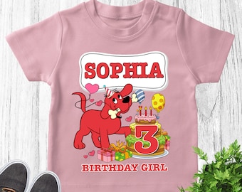 Clifford the Big Red Dog Shirt, Personalized Clifford Dog Family Birthday Shirt, Clifford Dog Birthday Party Shirt, Family Matching BXMQ81