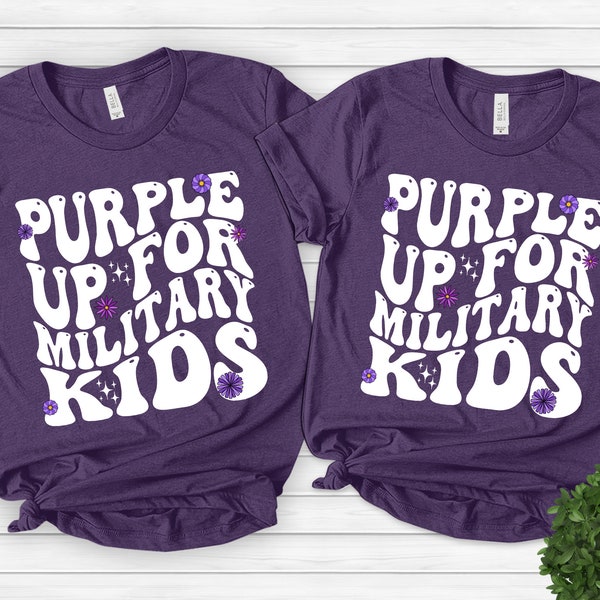 Military Kids Shirt, Purple Rainbow Military Child Shirt, Purple Up Shirt, Military Mom Appreciation Sweatshirt,Military Children Tee DZOE37